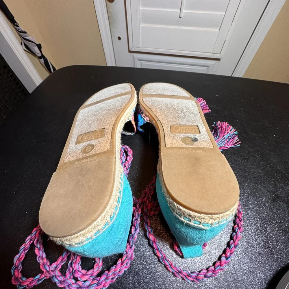 Circus Sam Edelman size 8 lenora ankle wrap espadrille